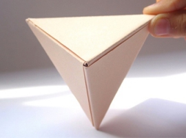 Пирамидка из модулей оригами: объемная фигура  