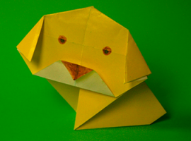 Создаем щенка в технике оригами своими руками 