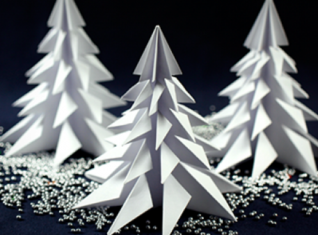 3-D елка из бумаги: пятиминутный проект 