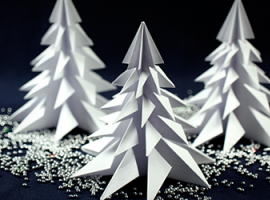 3-D елка из бумаги: пятиминутный проект 